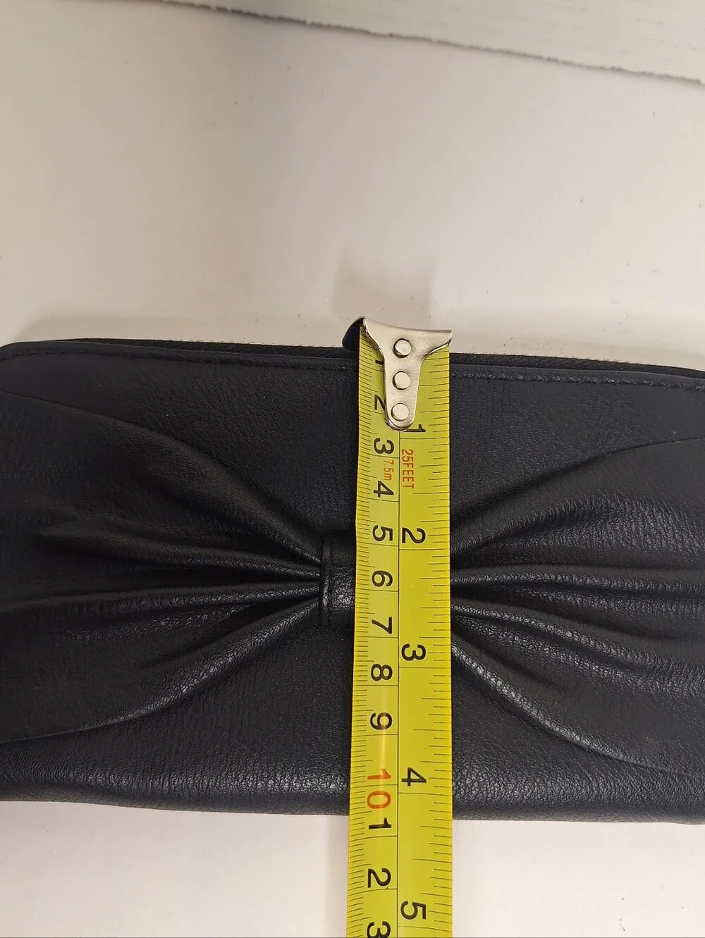 Women Cute Bow Long Faux Leather Zip Around Wallet Purse Credit Card Holder